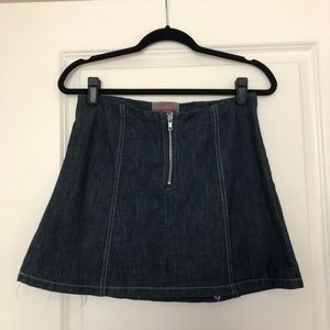 Urban Outfitter Jean Skirt with Exposed Zipper